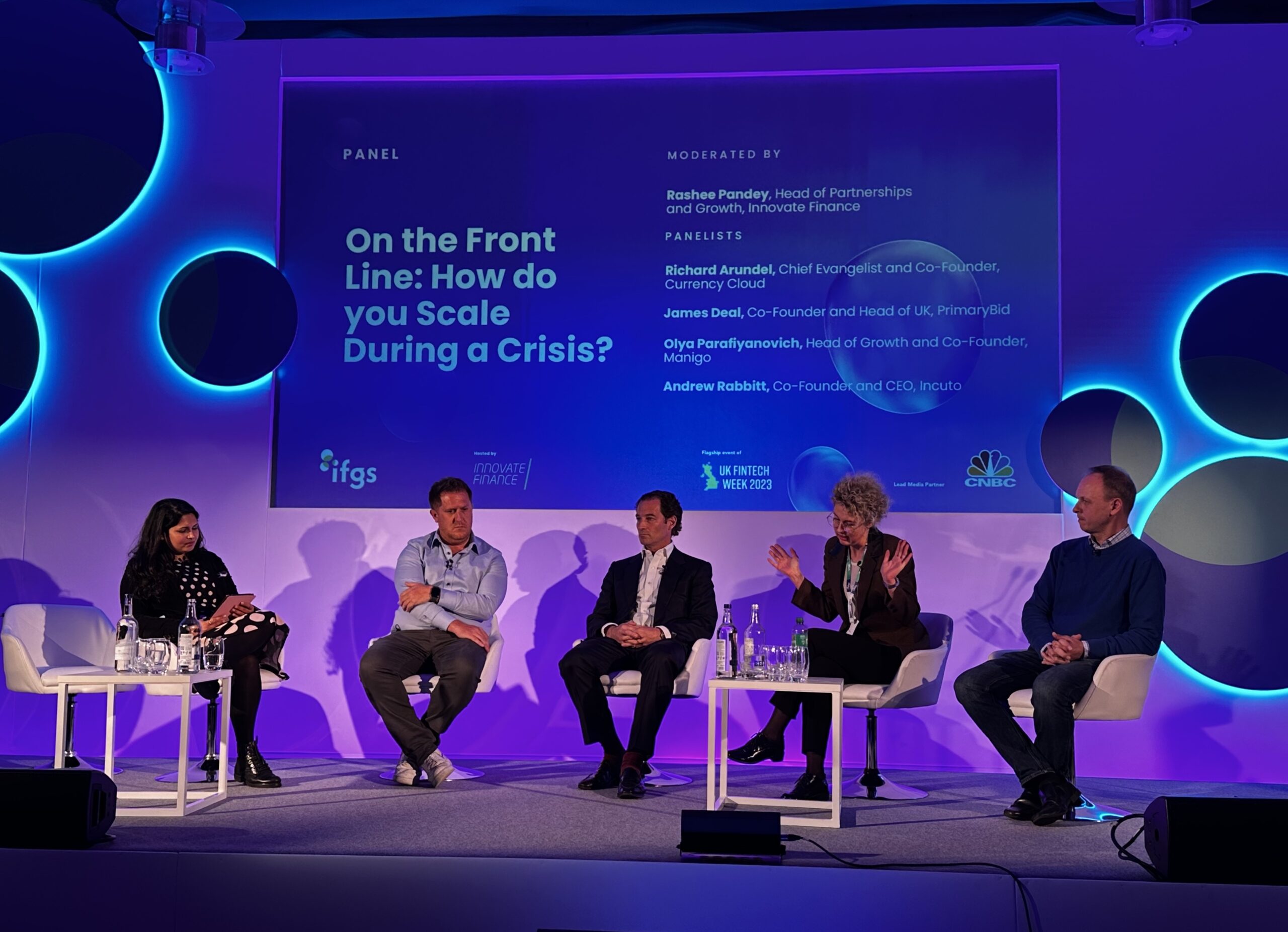 Manigo co-founder and Head of Growth, Olya, speaks at Innovate Finance Global Summit 2023